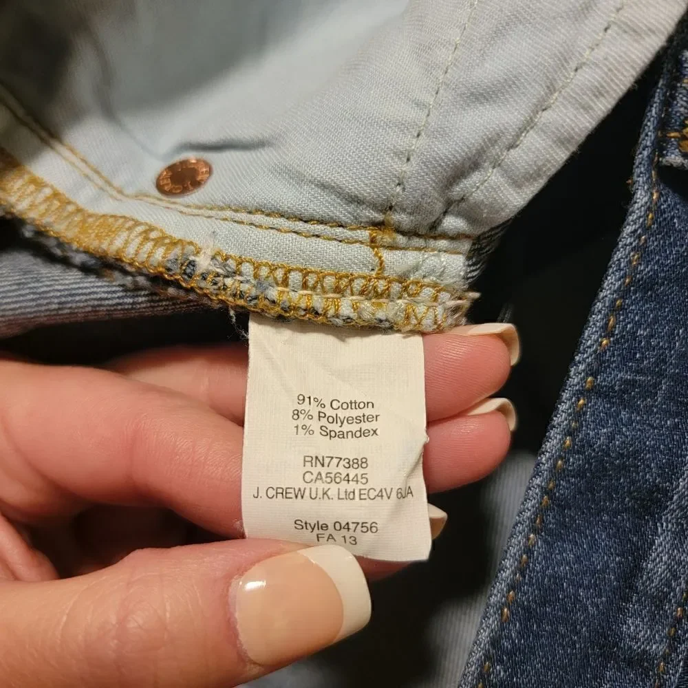 J. Crew Matchstick Jeans Dark Wash Sz 25 Regular